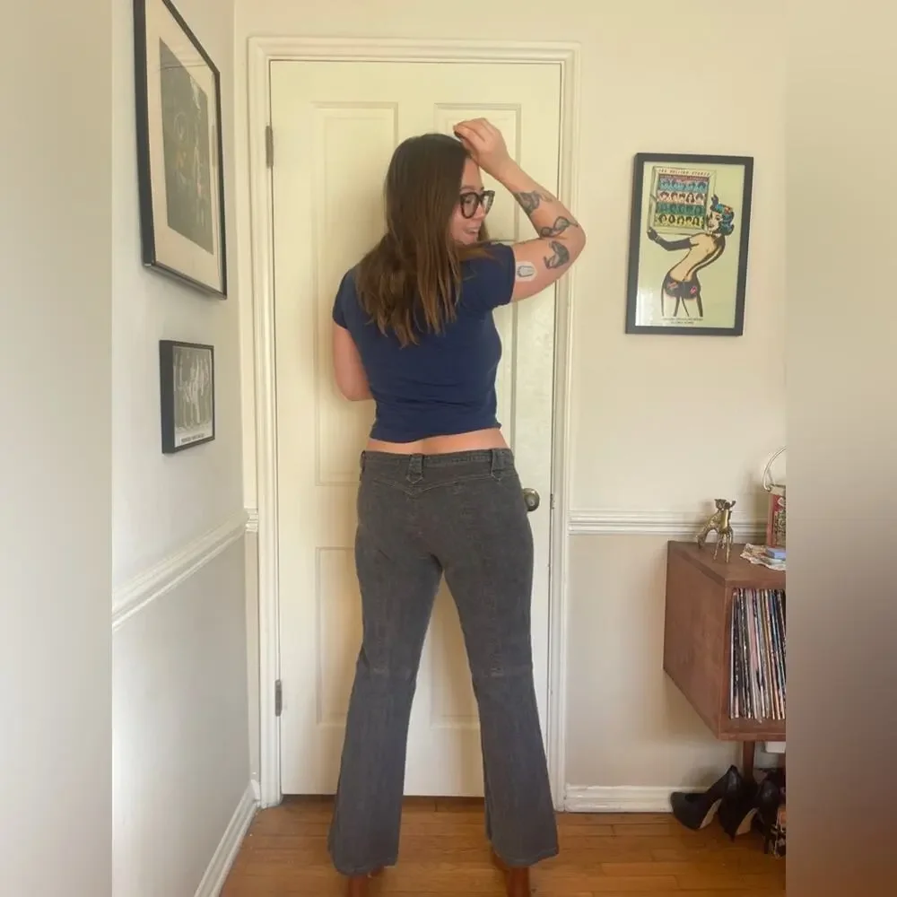 Y2K Vintage Low Rise Lace Up Jeans - Picture 3 of 8